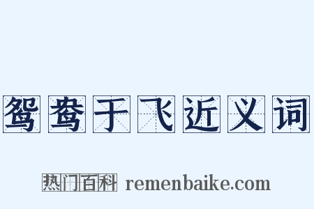 鸳鸯于飞近义词是什么意思的图片